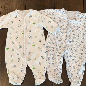 Kissy kissy lot of 2 footie sleepers EUC like new